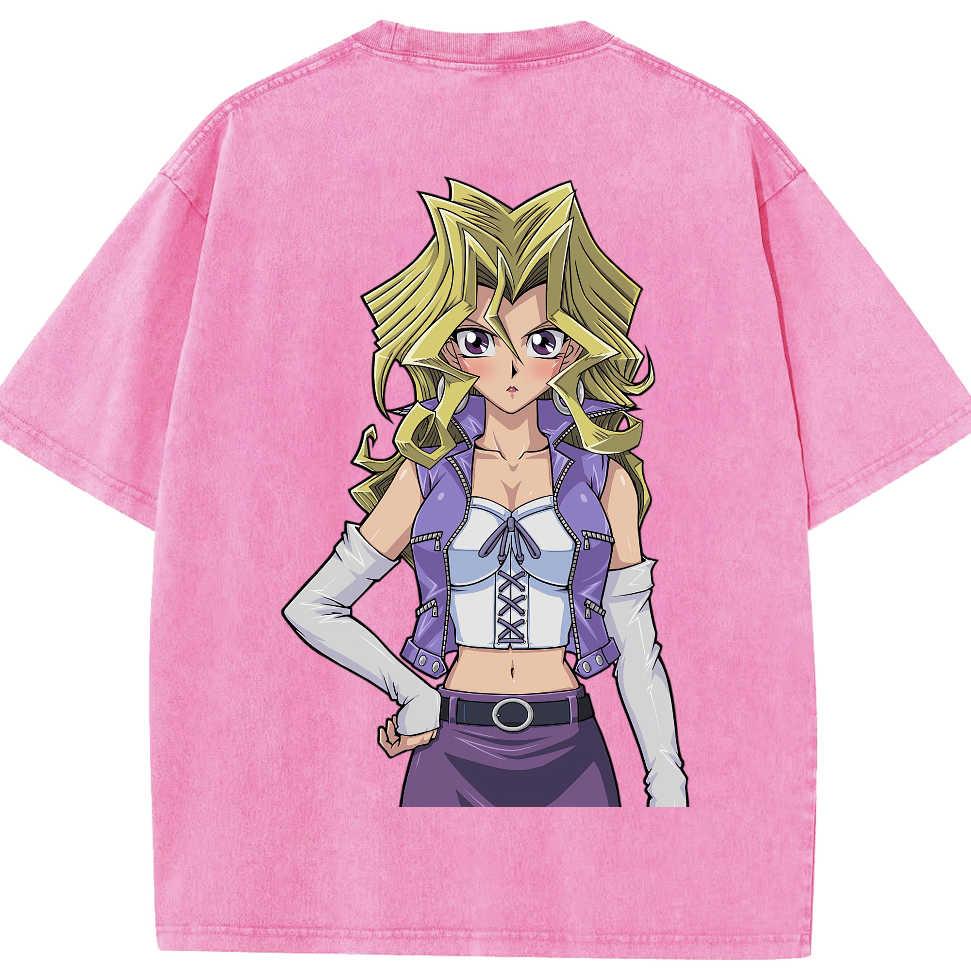 （画像用） 遊☆戯☆王 Yu-Gi-Oh! 綿100% ヴィンテージ風 半袖Tシャツ（背面プリント）